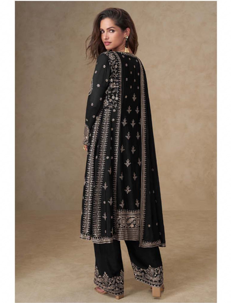 Matrut | Muskan Black A-line Suit