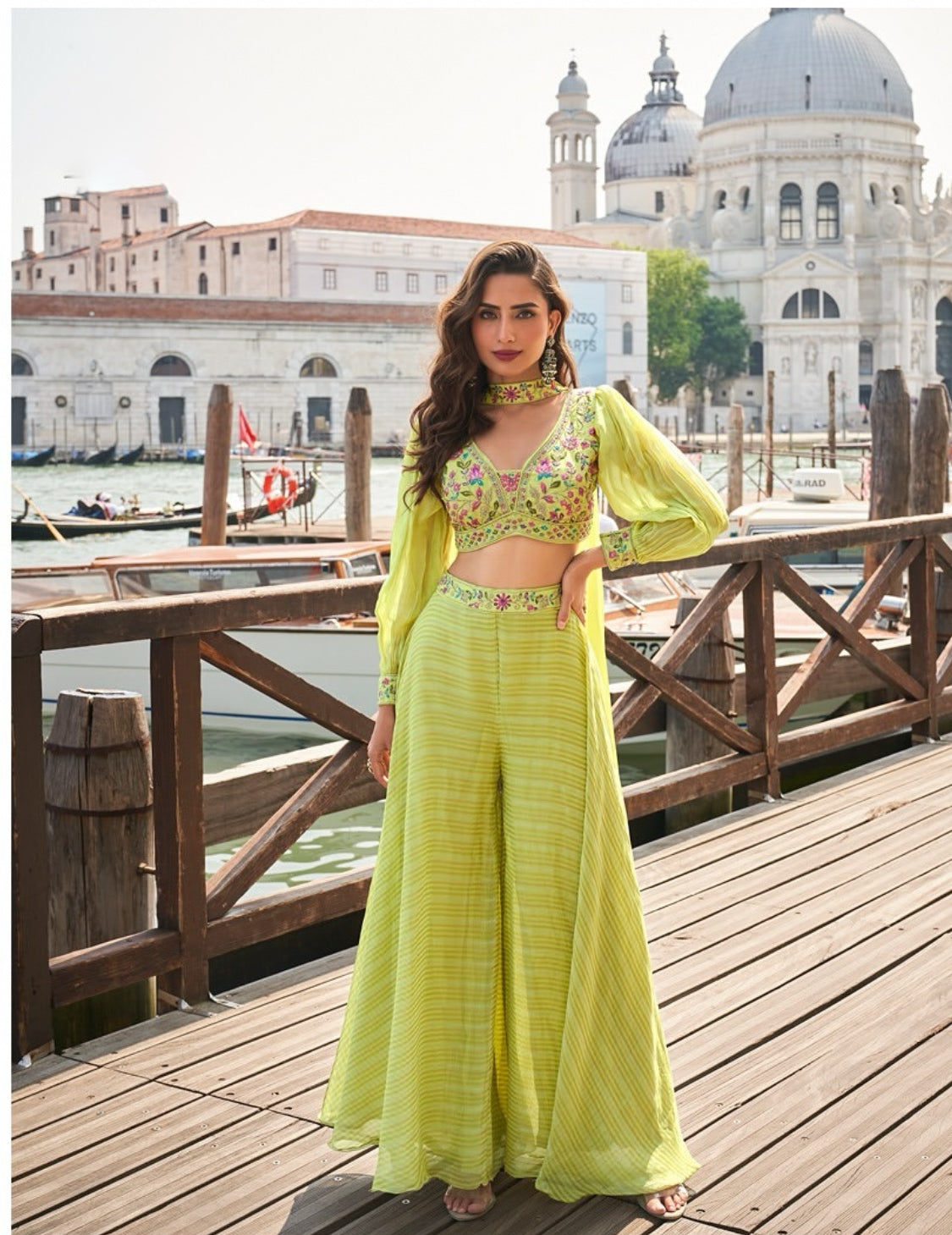 Matrut | Naina Pista Green Trio Set