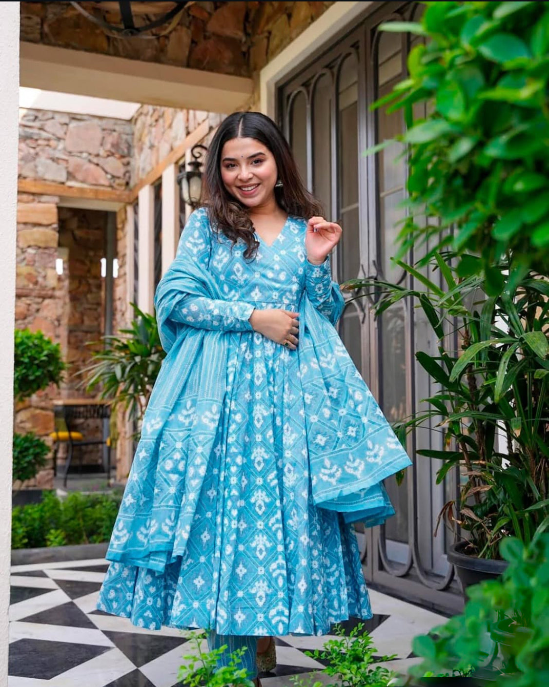 Matrut | Prakrati Sky Blue Anarkali Suit