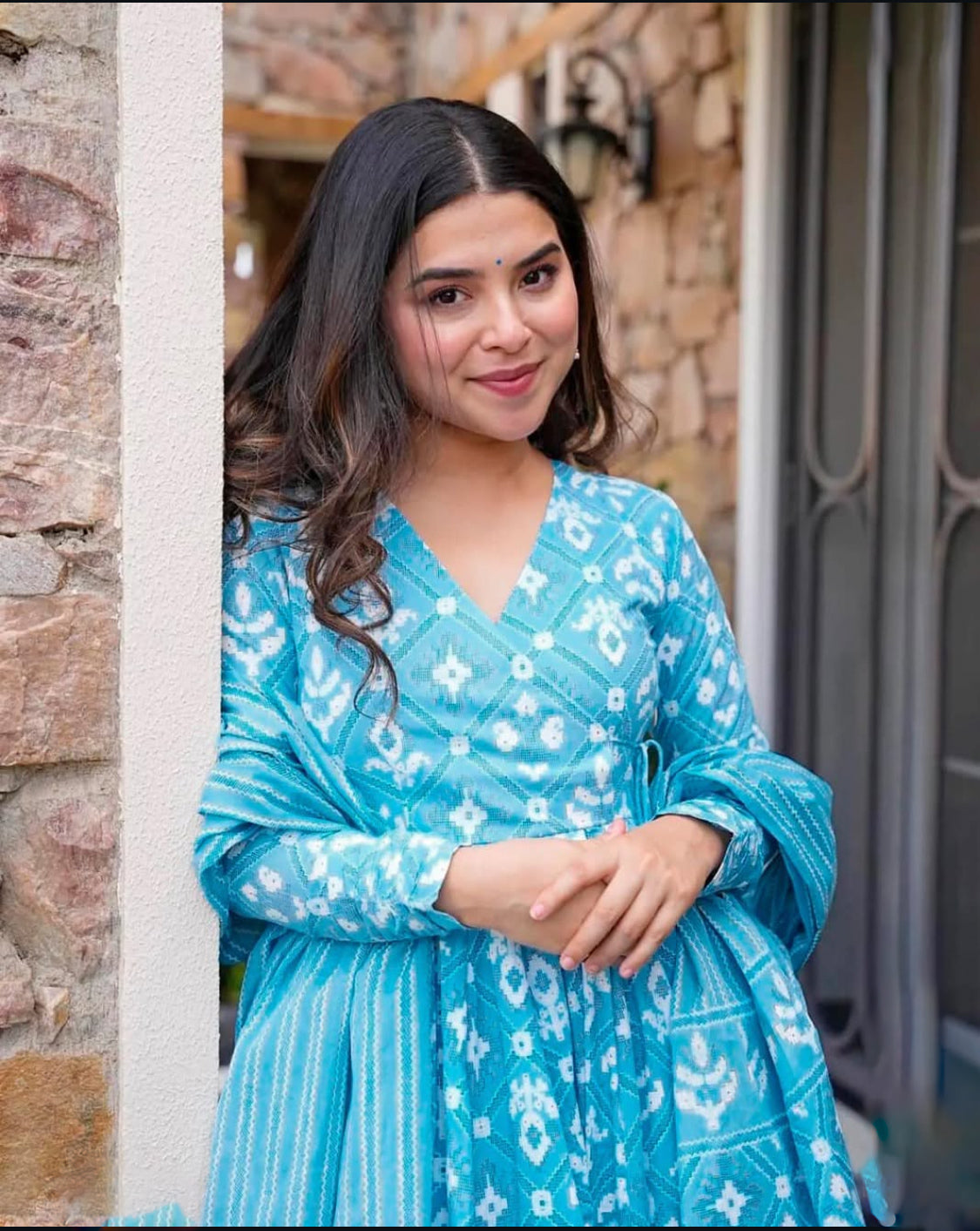 Matrut | Prakrati Sky Blue Anarkali Suit