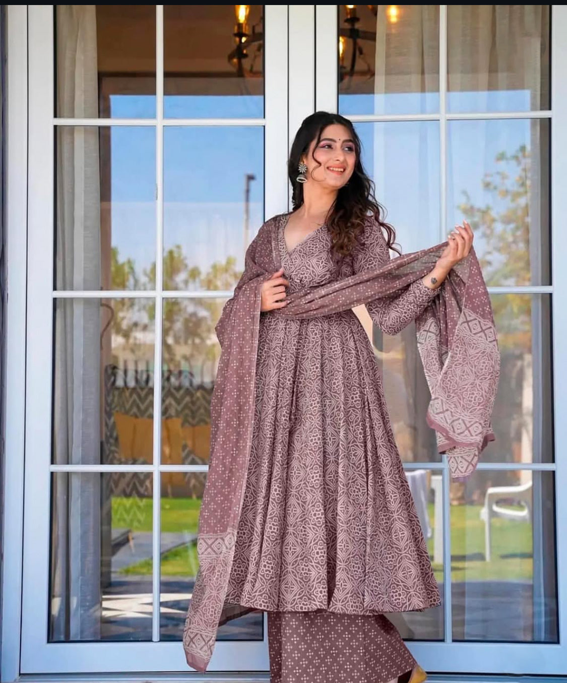 Matrut | Prakrati Brown Anarkali Suit