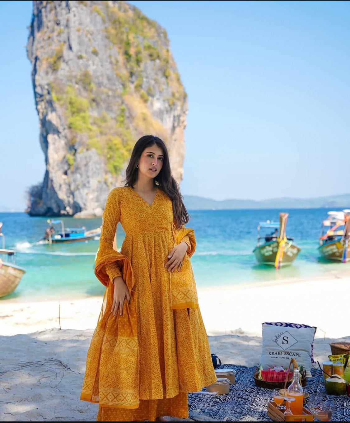Matrut | Prakrati Yellow Anarkali Suit