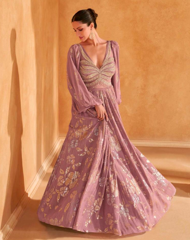 On rent - FULL SET | Legacy of Grace Mauve Gown