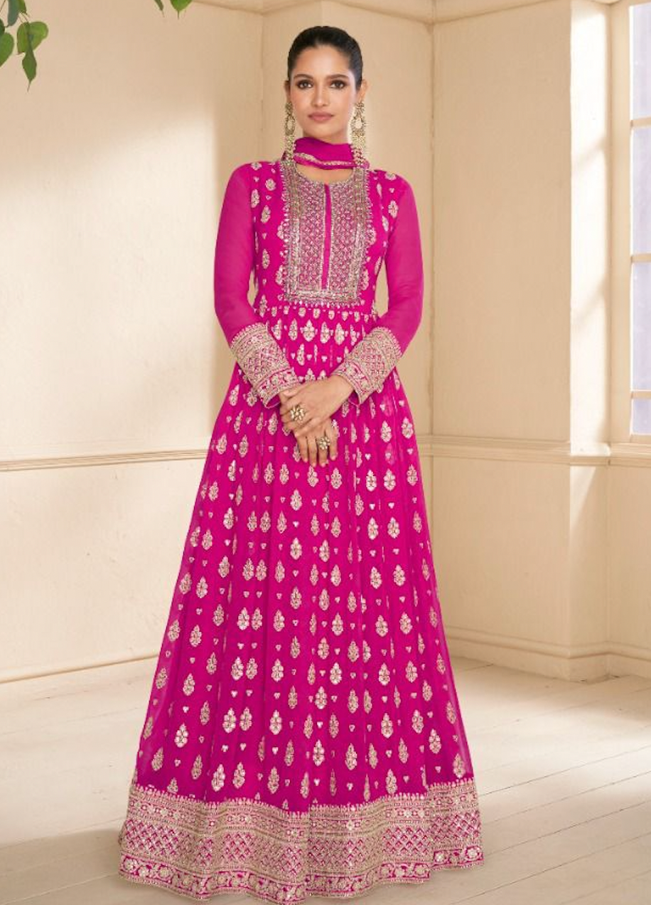 Matrut | Clover Radiance Rani Pink Gown