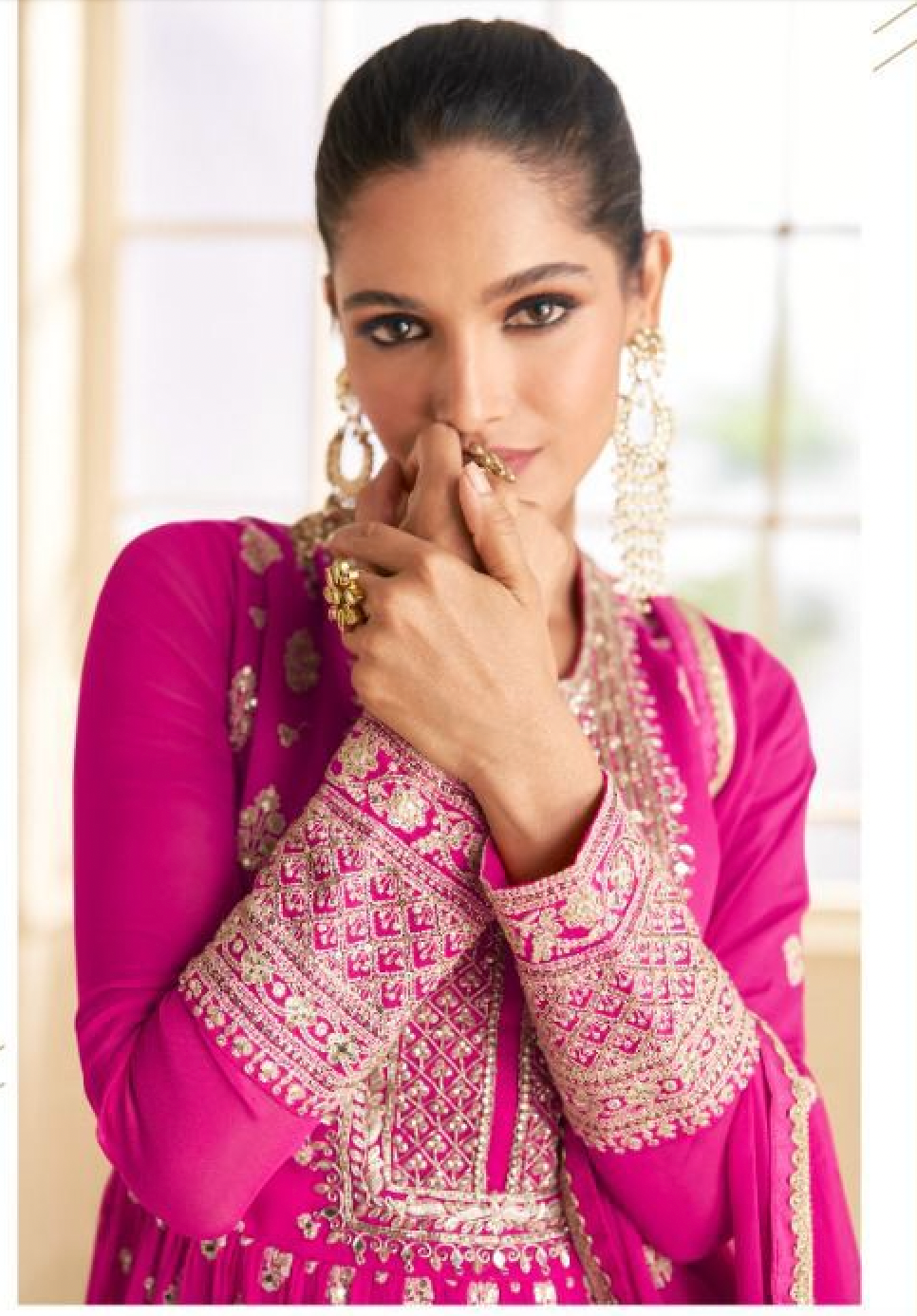 Matrut | Clover Radiance Rani Pink Gown