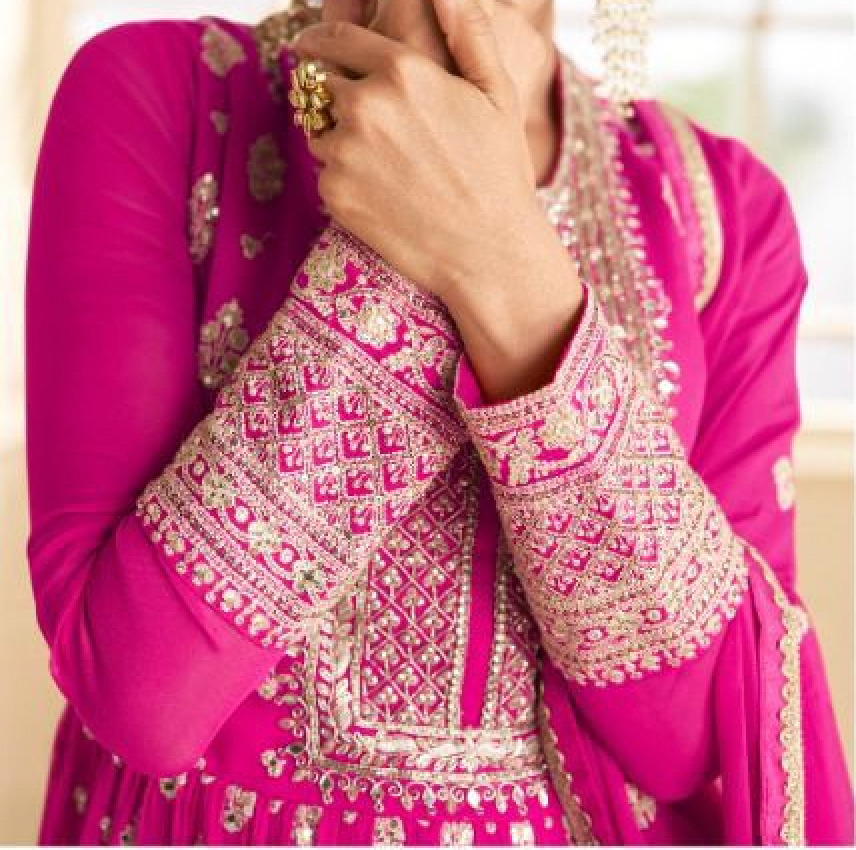 Matrut | Clover Radiance Rani Pink Gown