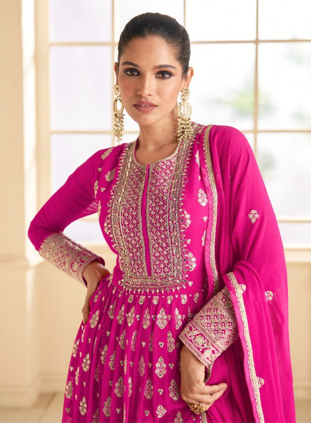 Matrut | Clover Radiance Rani Pink Gown
