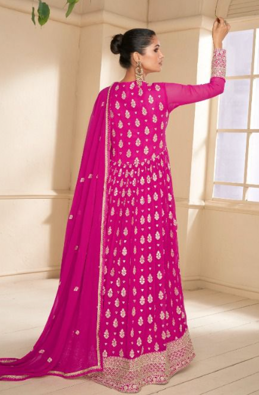 Matrut | Clover Radiance Rani Pink Gown