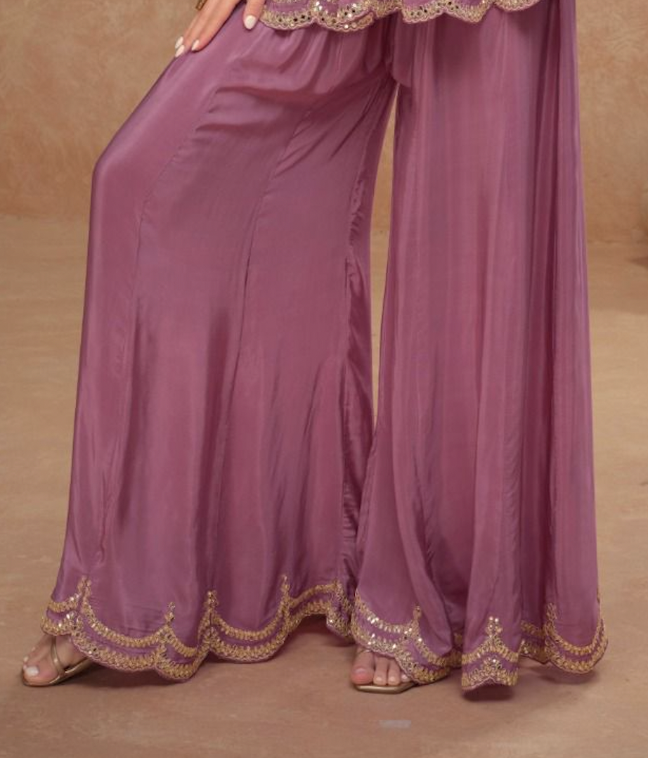 Matrut | Bollywood Belle Purple Palazzo Set