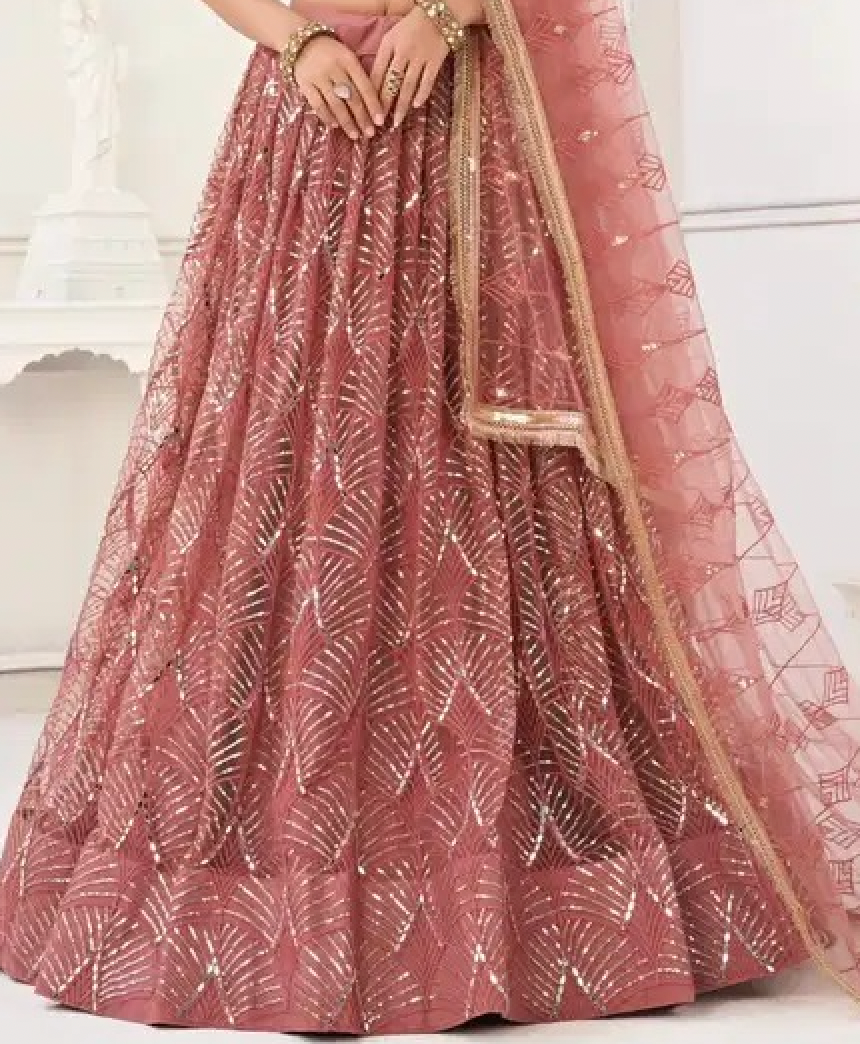 Matrut  | Nayika Dream Rose Gold Lehenga Set