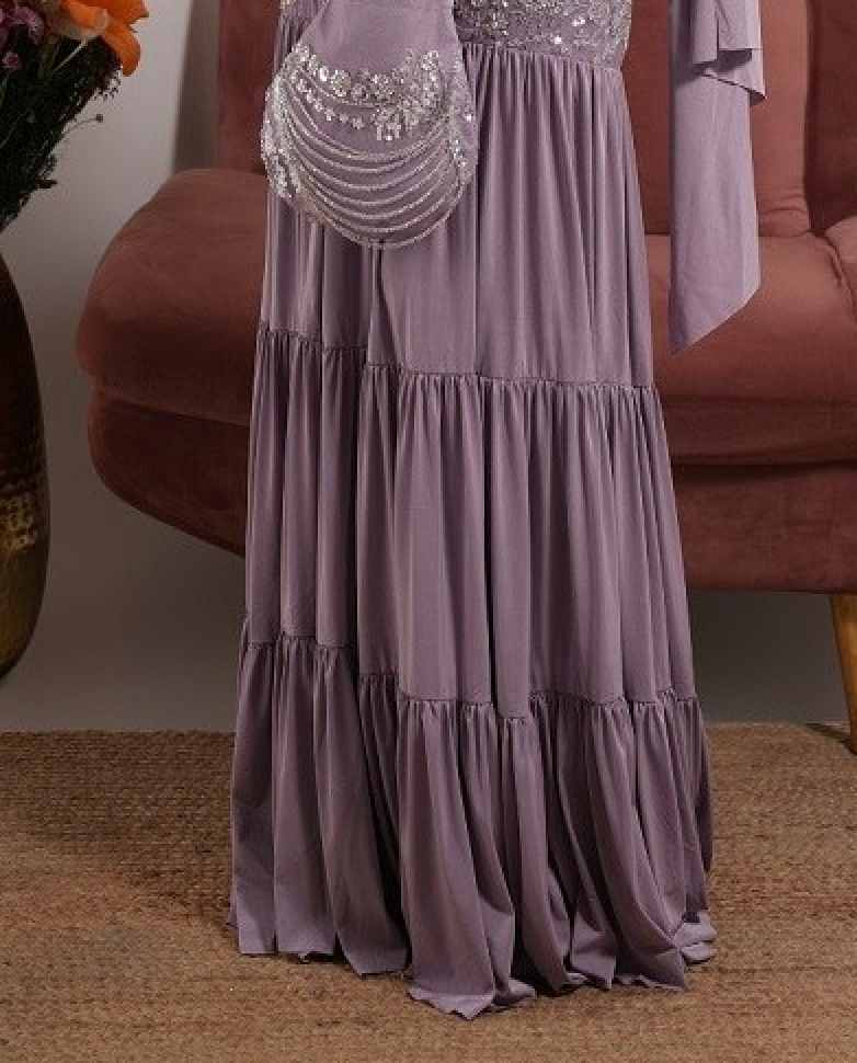Matrut | Indo Luxe Lavender Palazzo Set