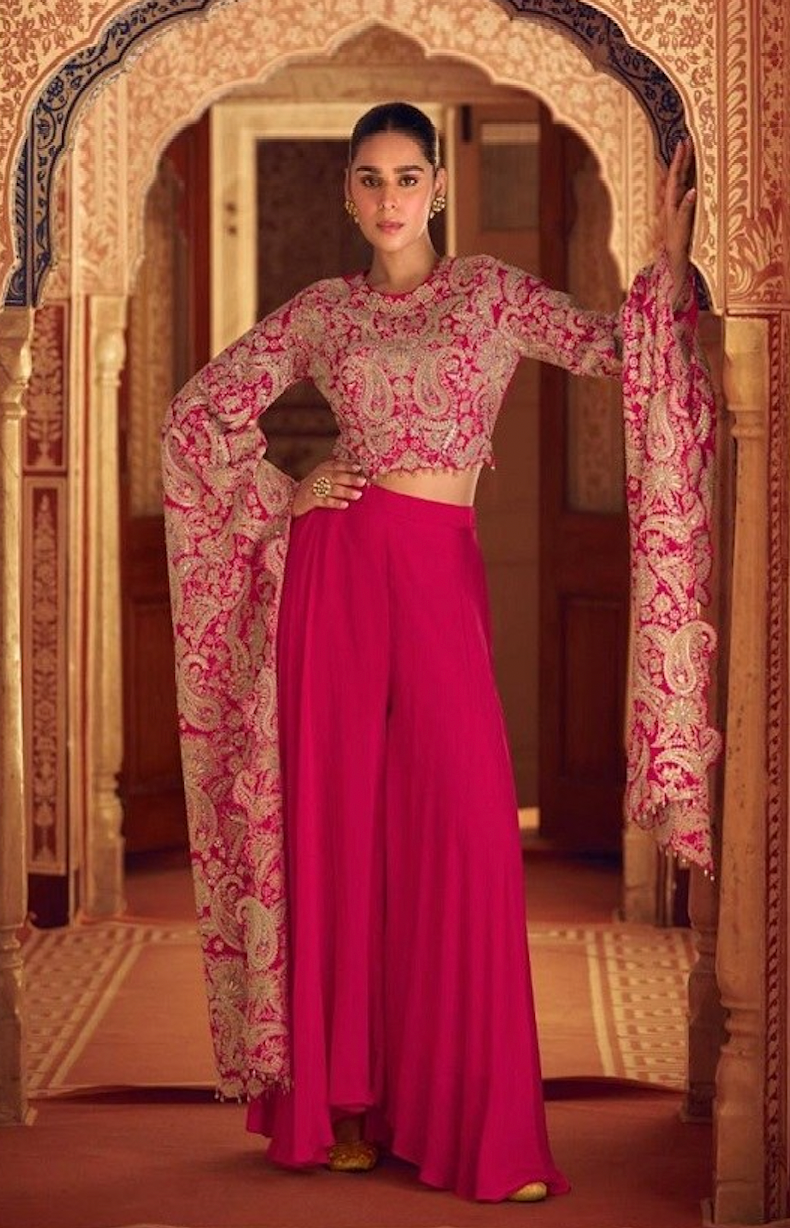 Matrut | Jewel of the East Pink Palazzo Set