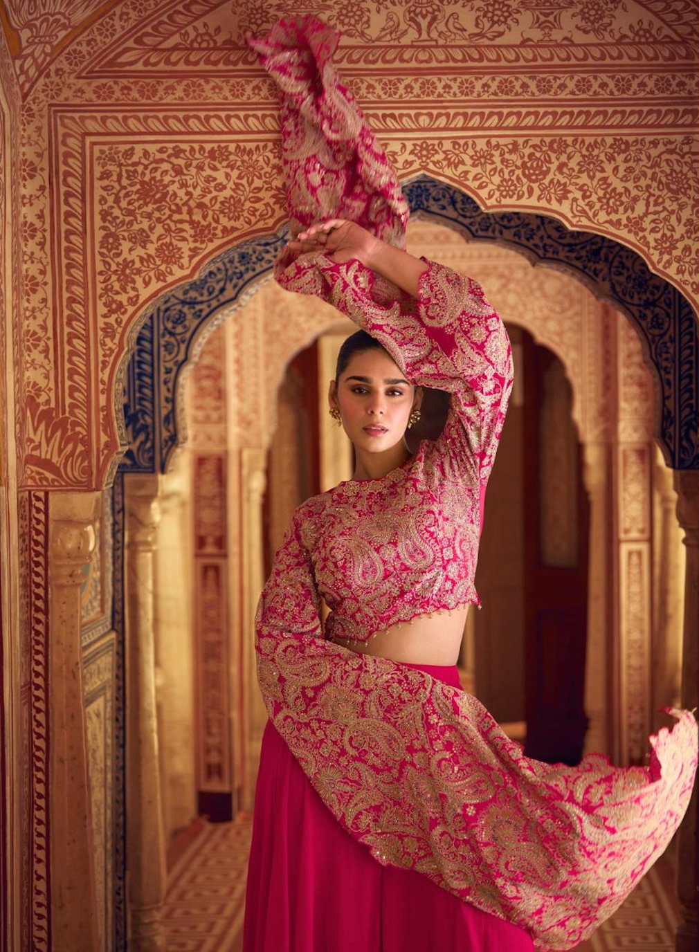 Matrut | Jewel of the East Pink Palazzo Set