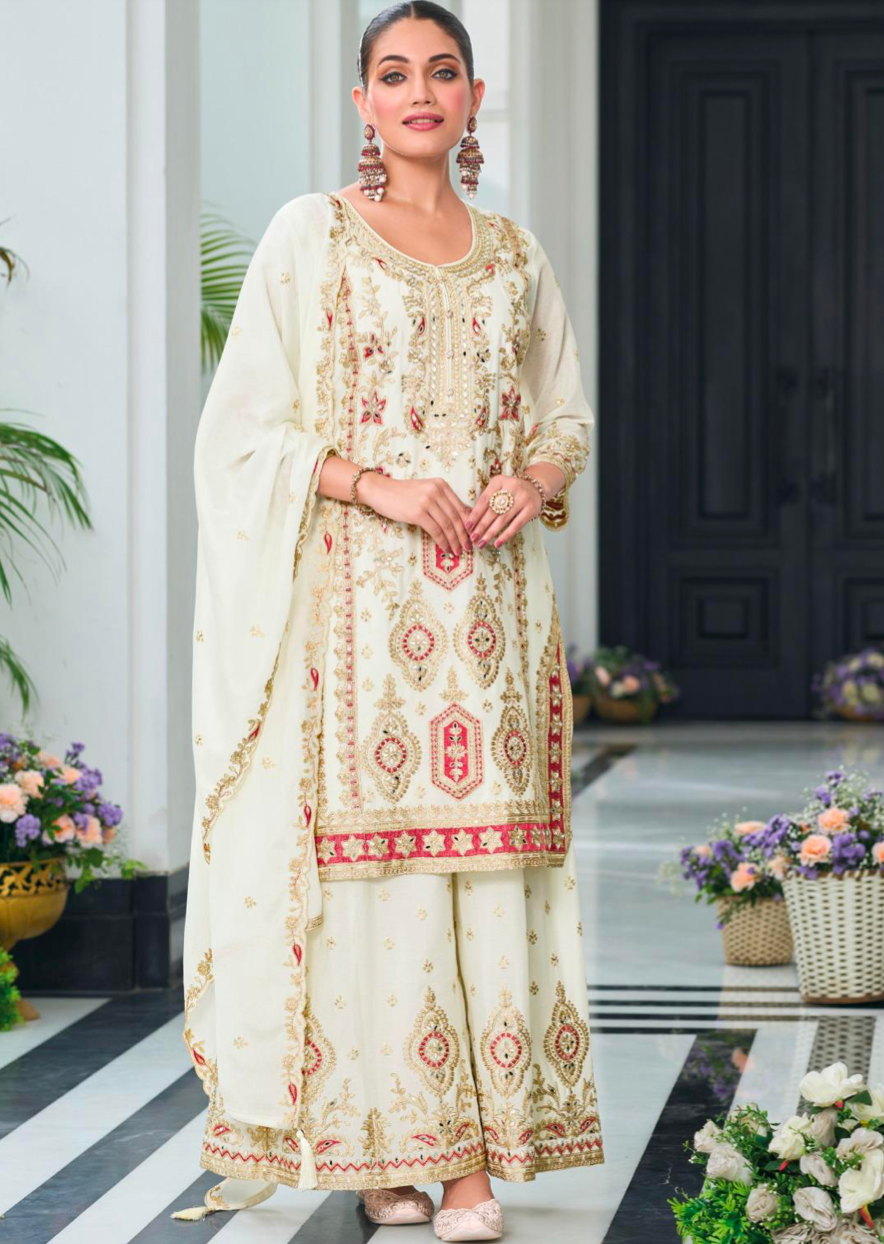 Matrut | Luminious Shadow White Straight Suit