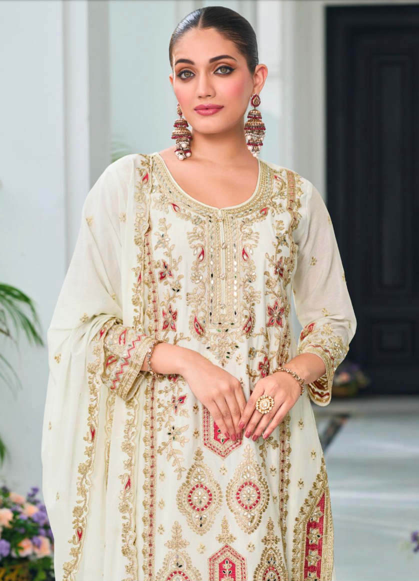 Matrut | Luminious Shadow White Straight Suit