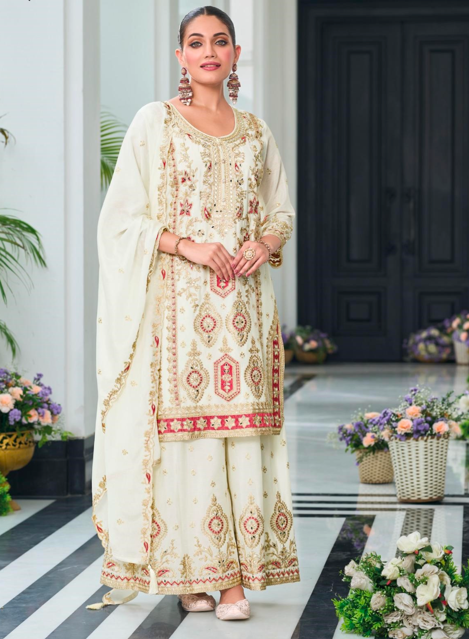 Matrut | Luminious Shadow White Straight Suit