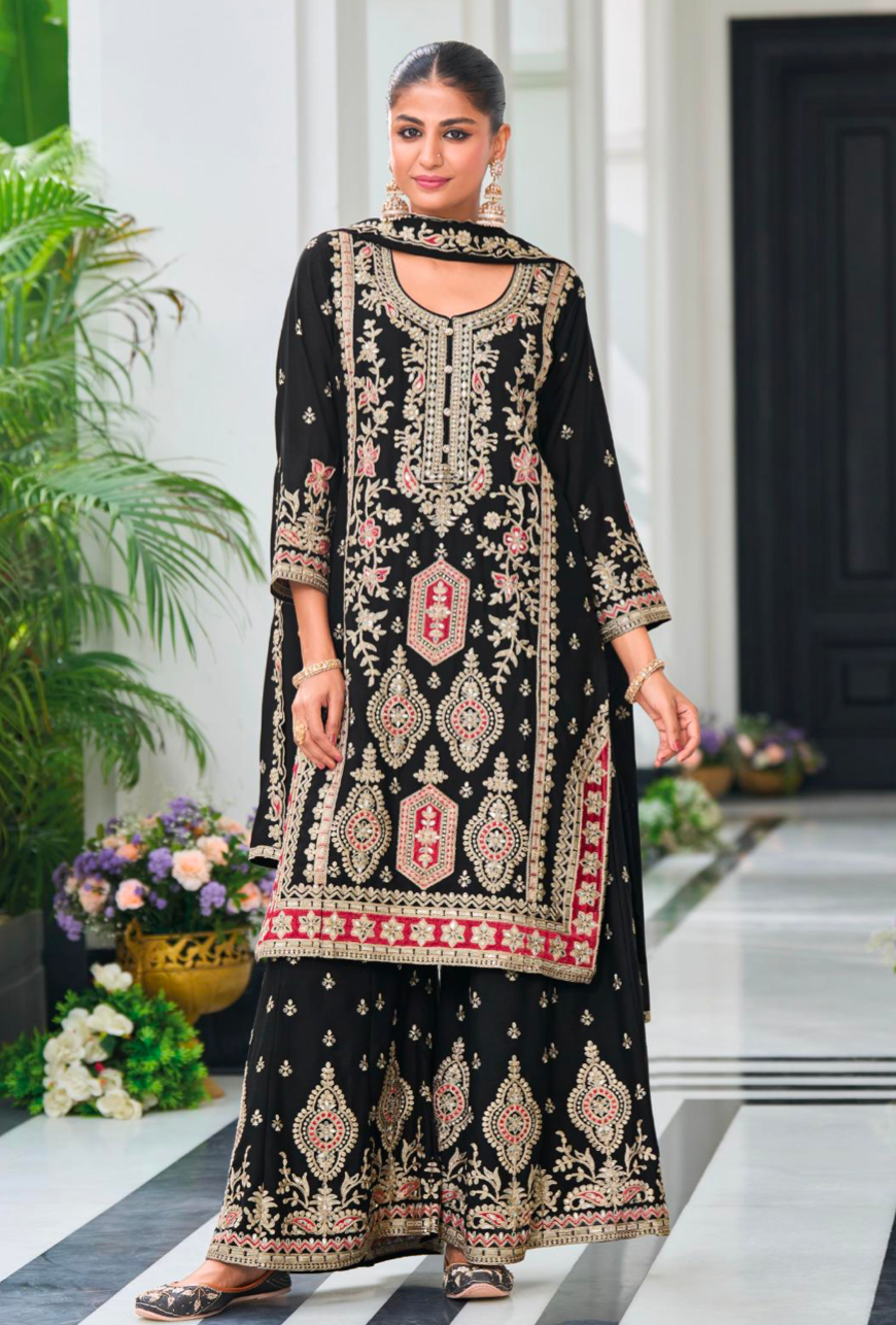 Matrut | Luminious Shadow Black Straight Suit