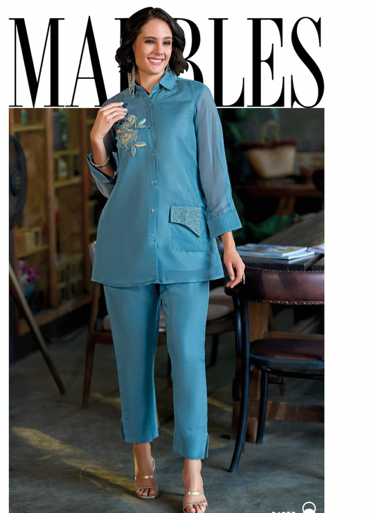 Matrut | Elvish Blue Co-ord Set