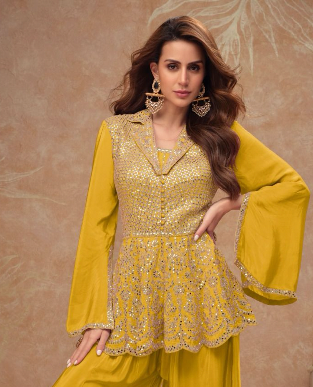 Matrut | Bollywood Belle Yellow Palazzo Set