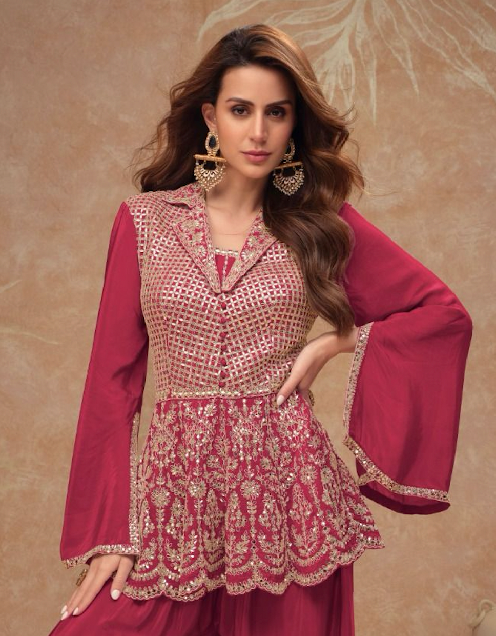 Matrut | Bollywood Belle Red Palazzo Set