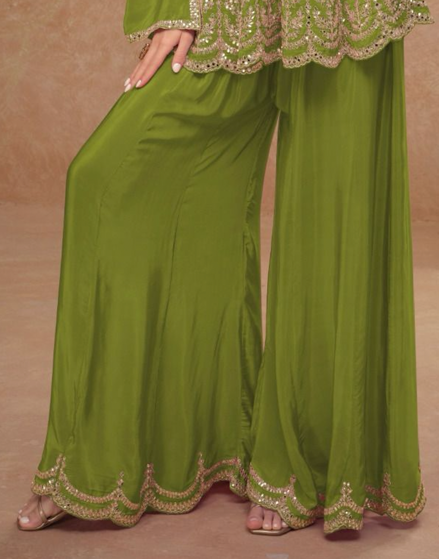 Matrut | Bollywood Belle Green Palazzo Set