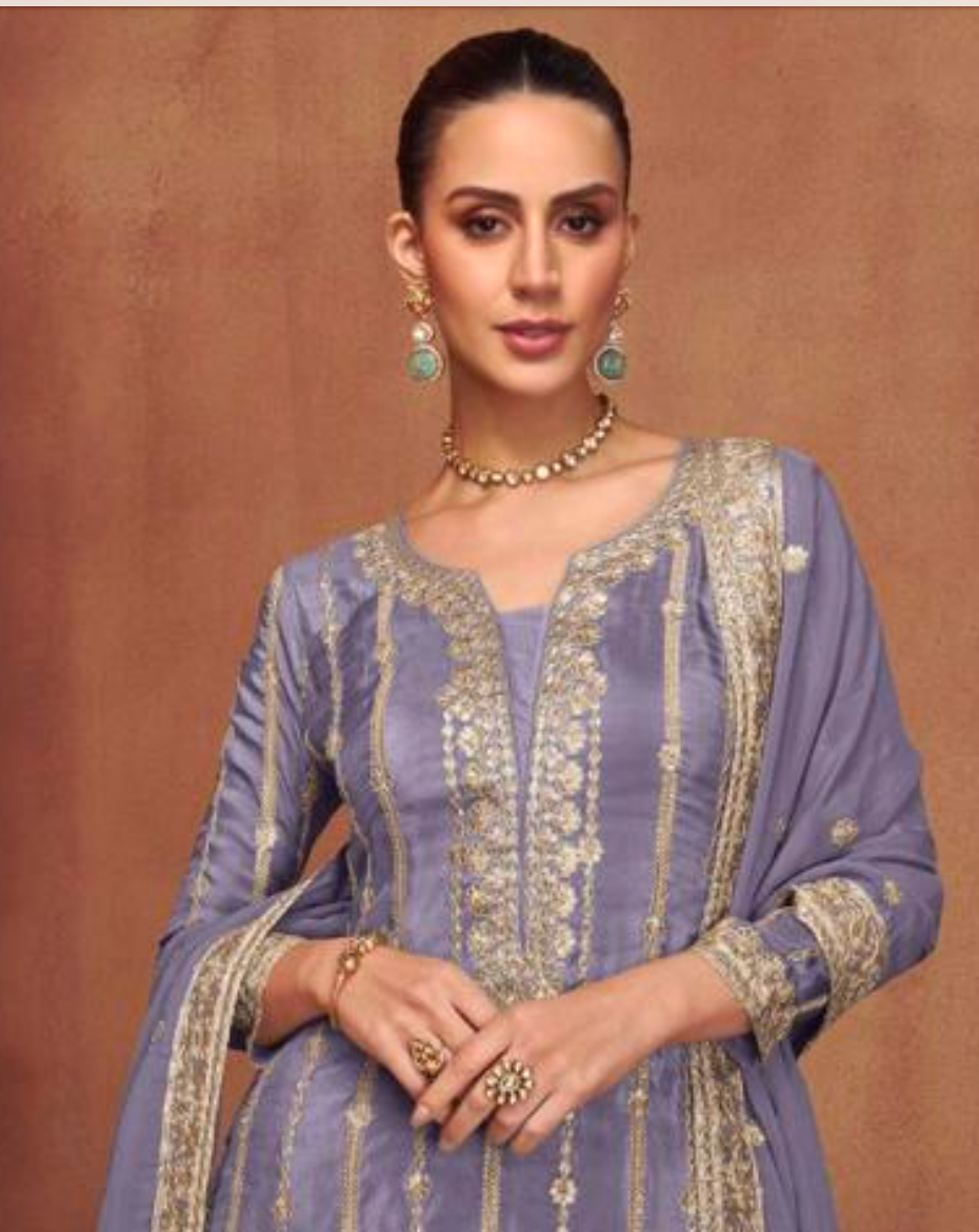 Matrut | Luxe Eid Glow Lavender Color Suit