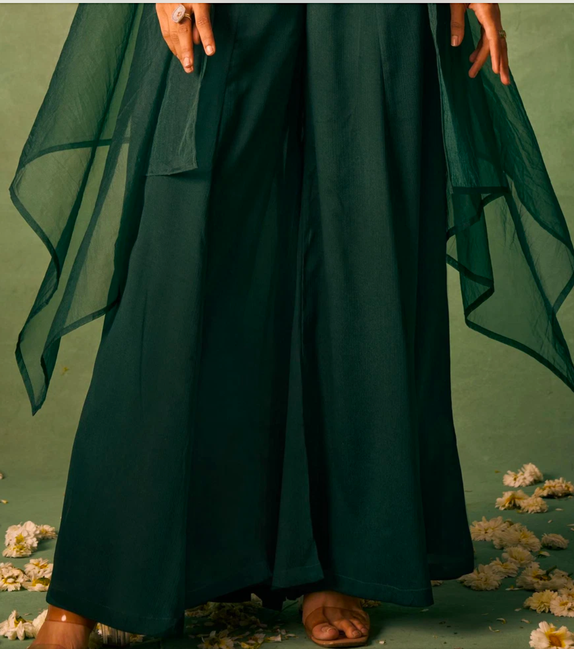 Matrut | Noble Empress Green Palazzo Set