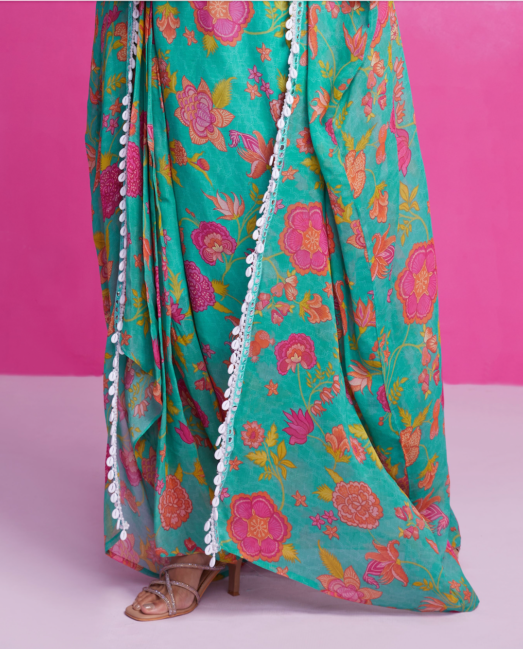 Matrut | Sumdress Floral Sea Green Trio Set