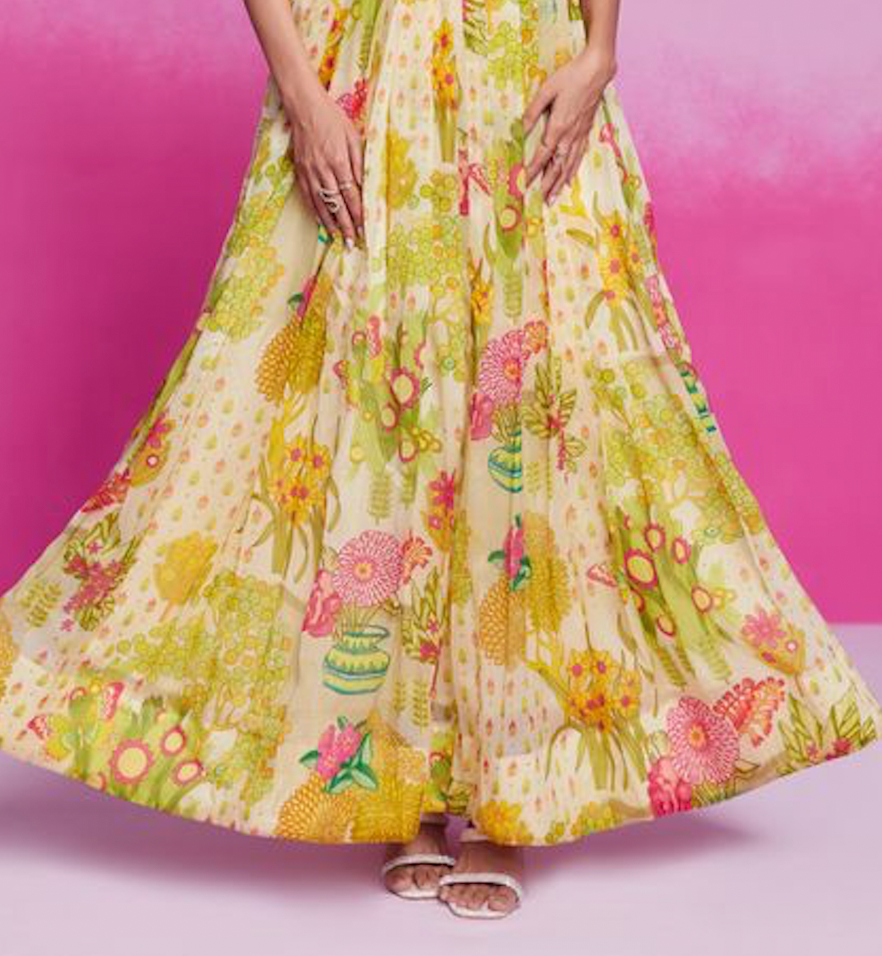 Matrut | Sumdress Floral Green Maxi Dress