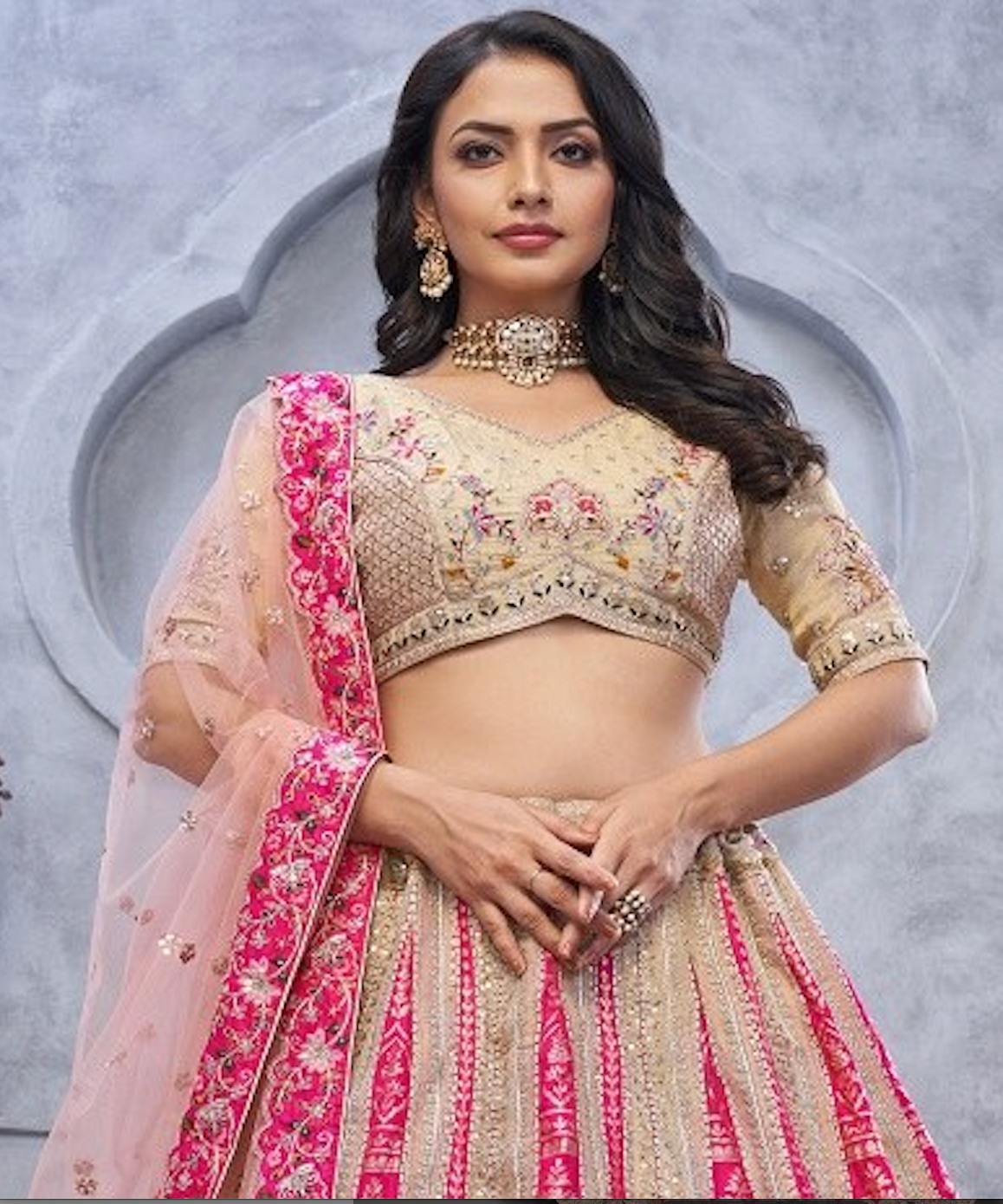 Matrut | Minaya Pink Lehenga Set