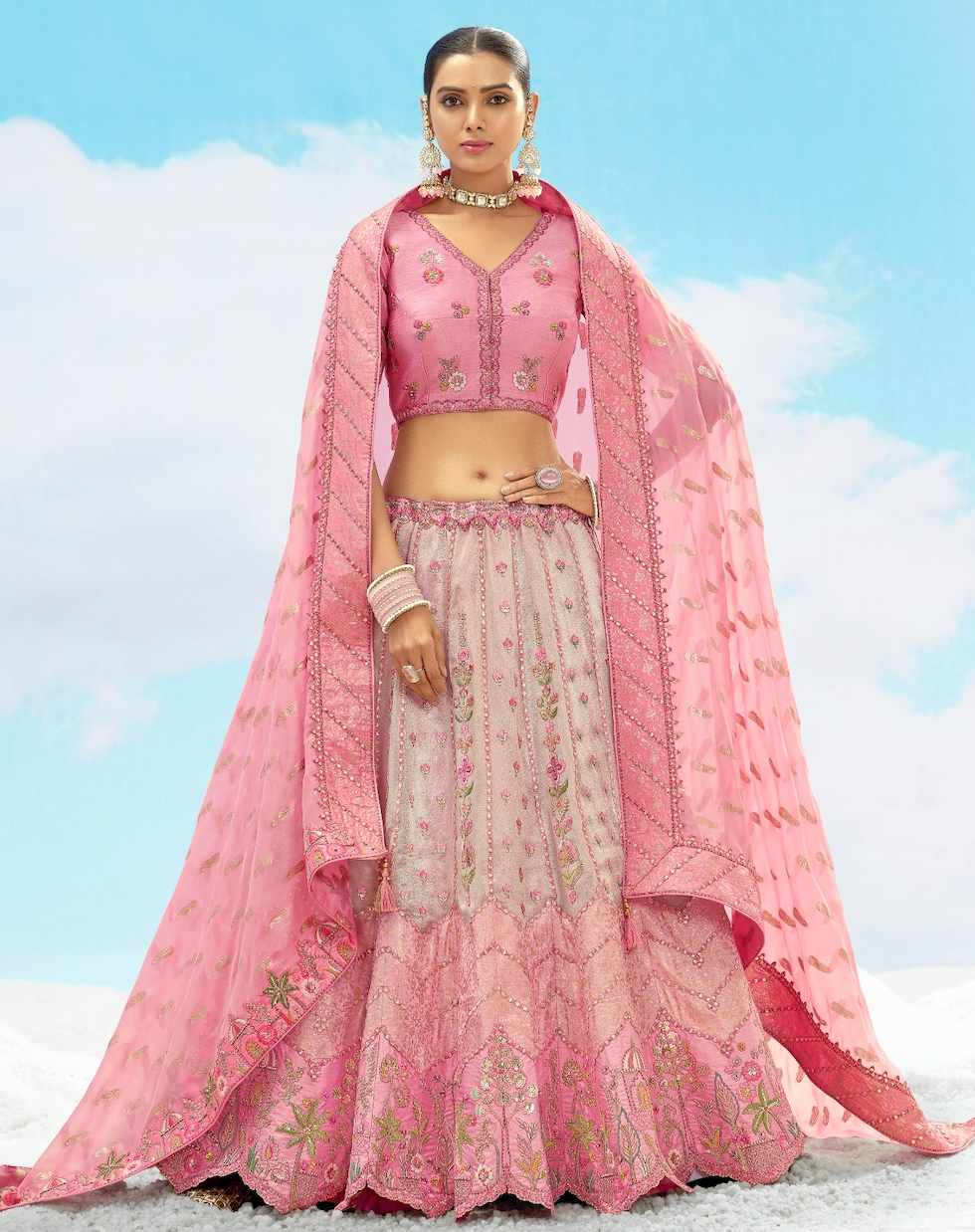 Matrut | Mithaas Light Pink Lehenga Set