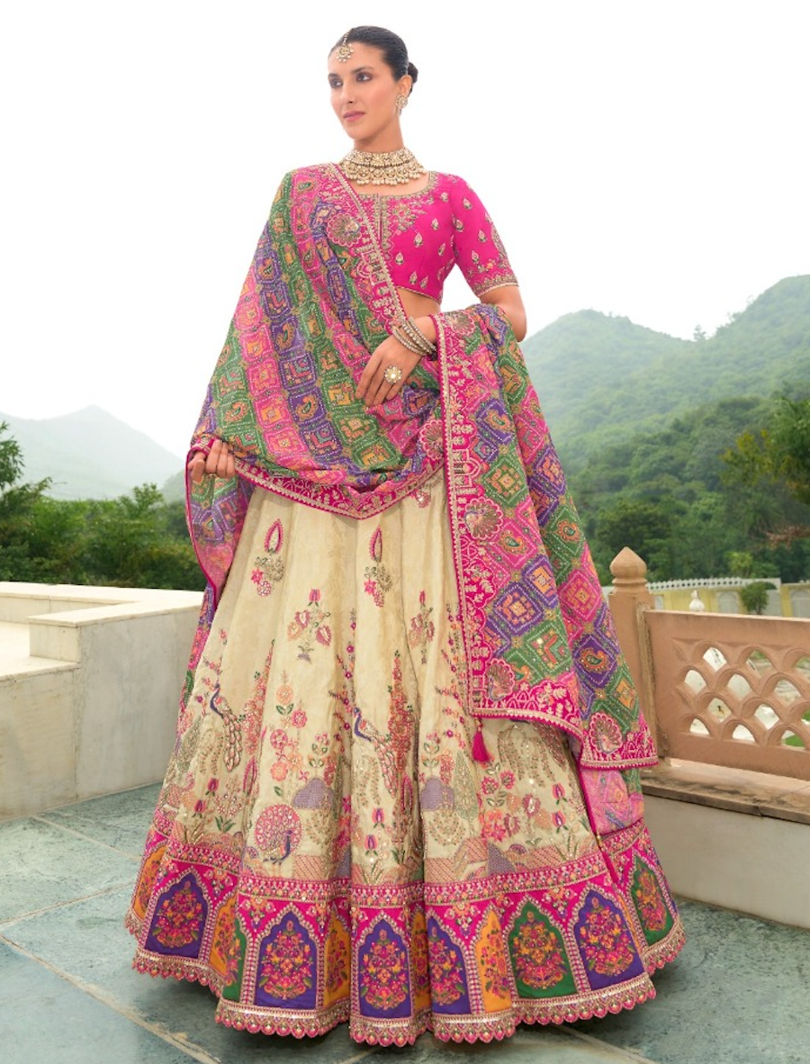 Matrut |  Ehsaas Pink Multicolor Lehenga Set