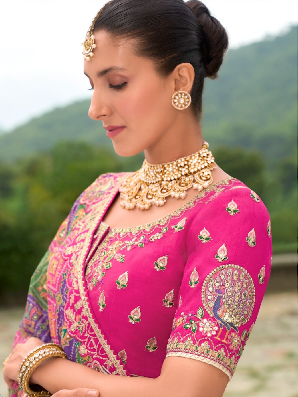 Matrut |  Ehsaas Pink Multicolor Lehenga Set