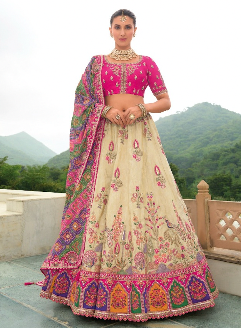 Matrut |  Ehsaas Pink Multicolor Lehenga Set