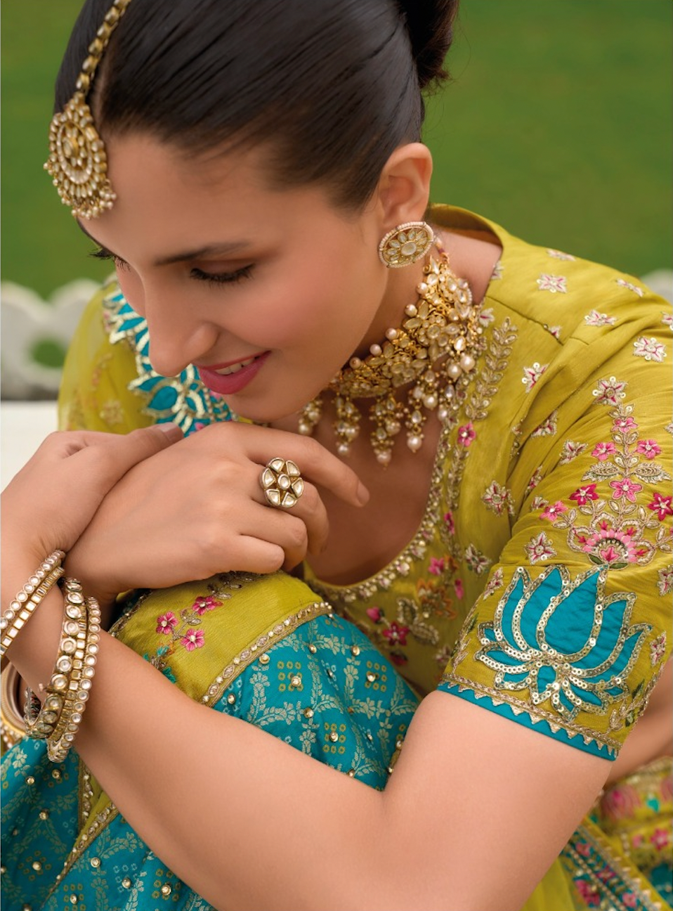 Matrut |  Ehsaas Mustard Yellow Lehenga Set