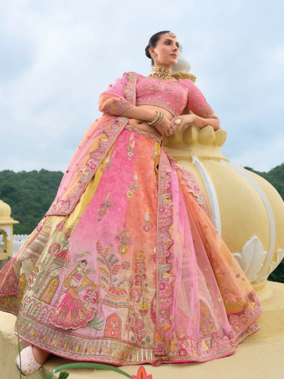 Matrut | Heritage Light pink Lehenga Set