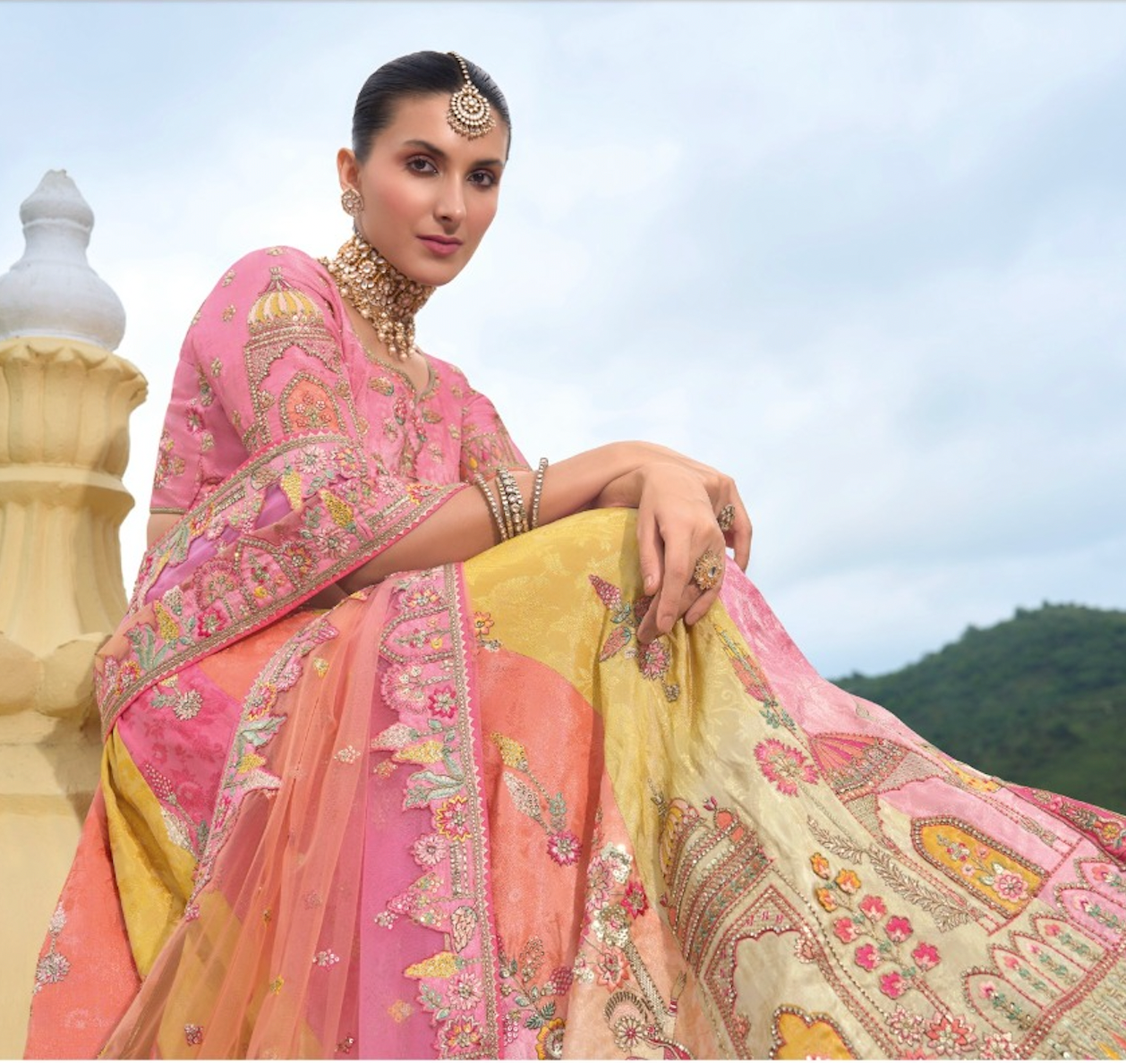 Matrut | Heritage Light pink Lehenga Set