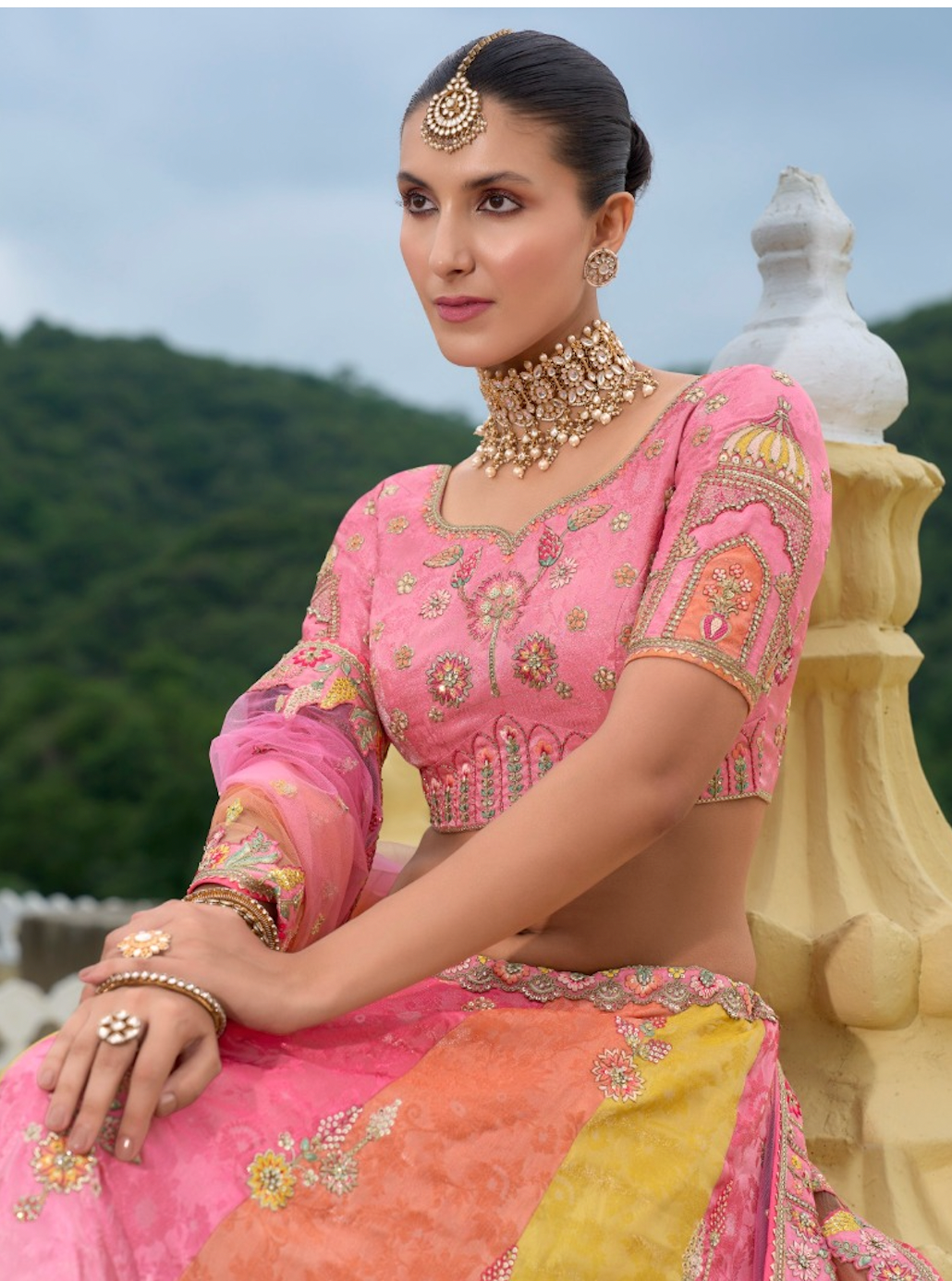 Matrut | Heritage Light pink Lehenga Set