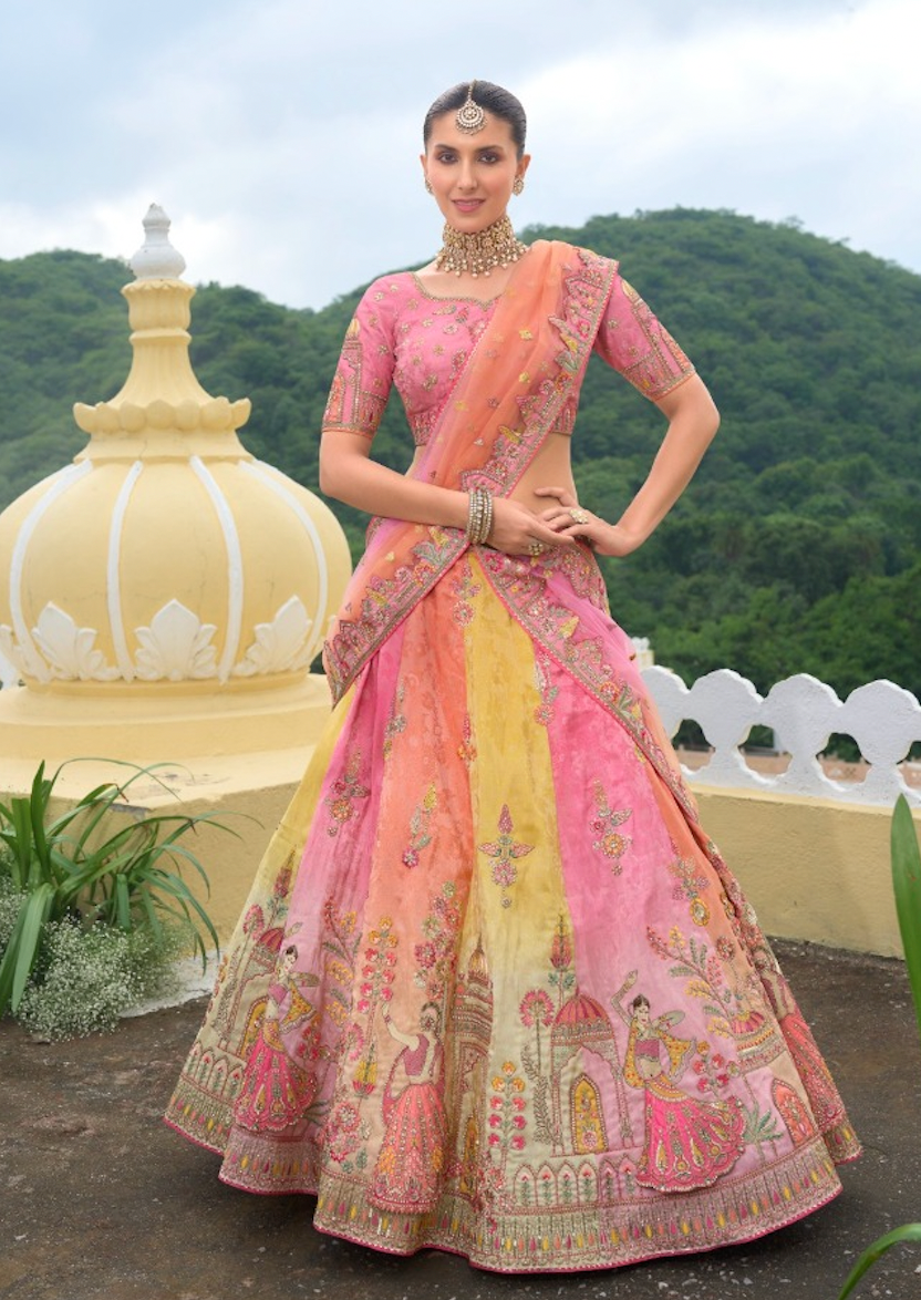 Matrut | Heritage Light pink Lehenga Set