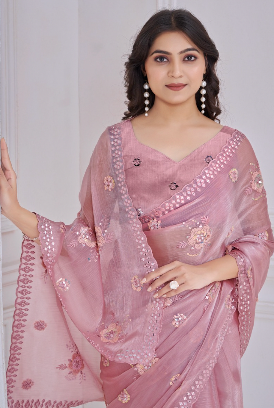 Matrut | Swarna Light Pink Saree