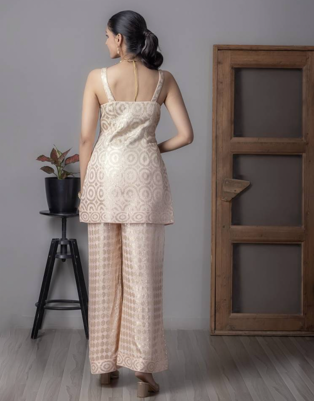 Matrut | Canali Cream Palazzo Suit