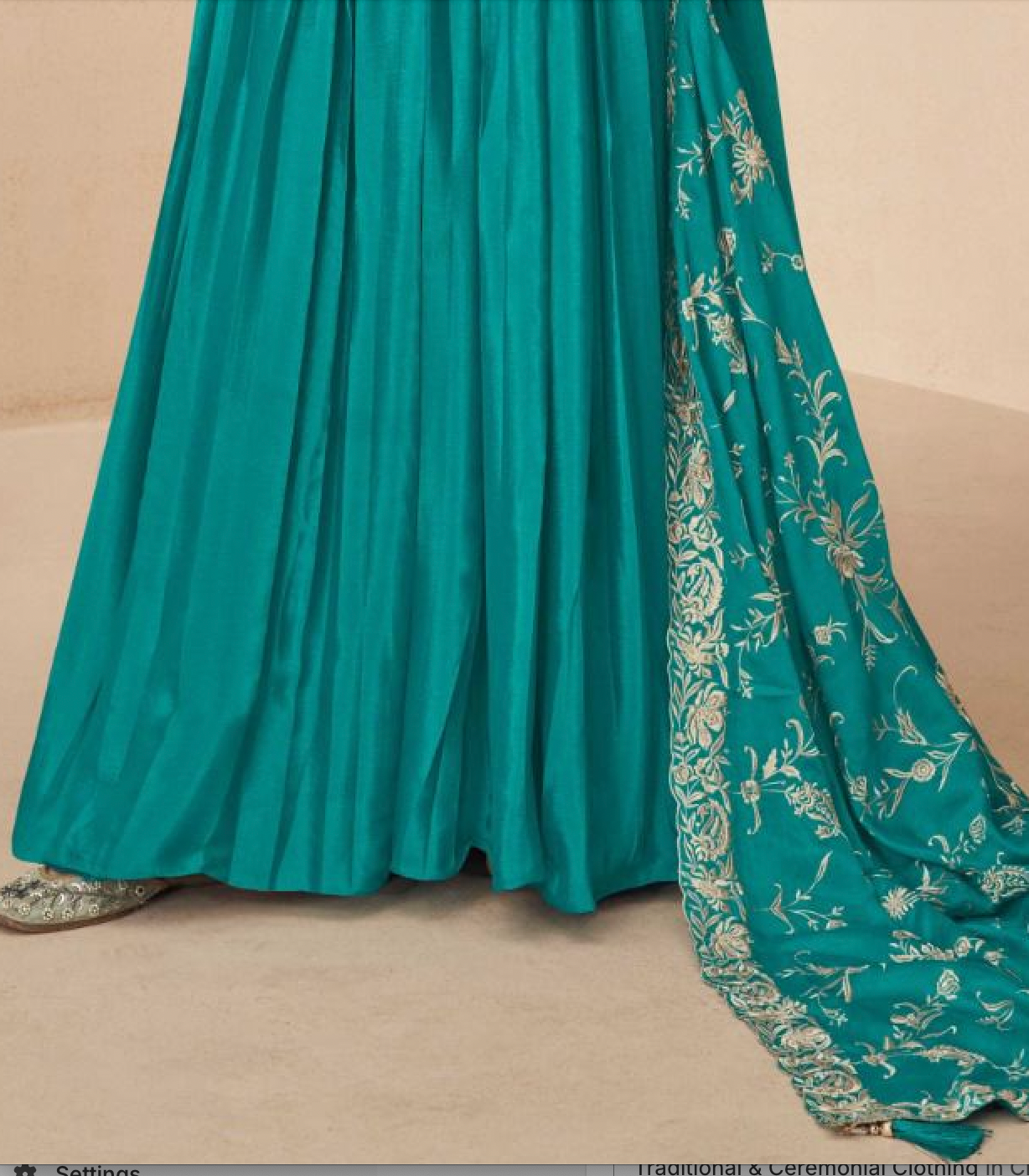 Matrut | Electrifying Elegance Turquoise Blue Gown