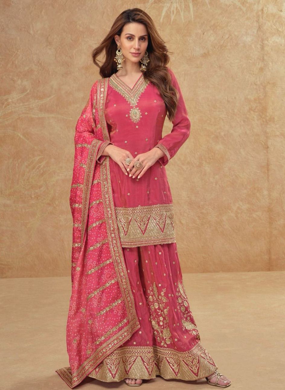 Matrut | Chahat Pink Sharara Suit