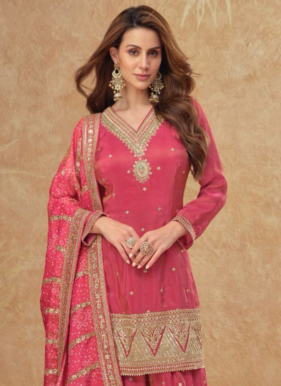 Matrut | Chahat Pink Sharara Suit