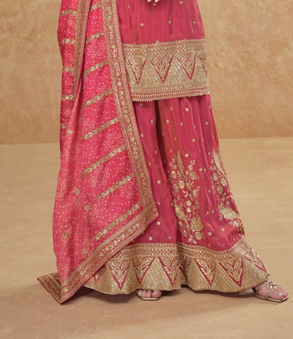 Matrut | Chahat Pink Sharara Suit