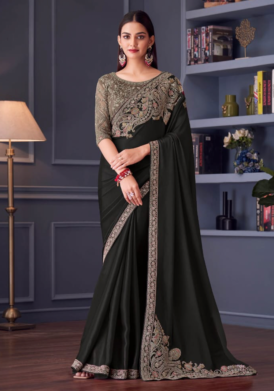 Matrut | Vintage Florence Black Saree