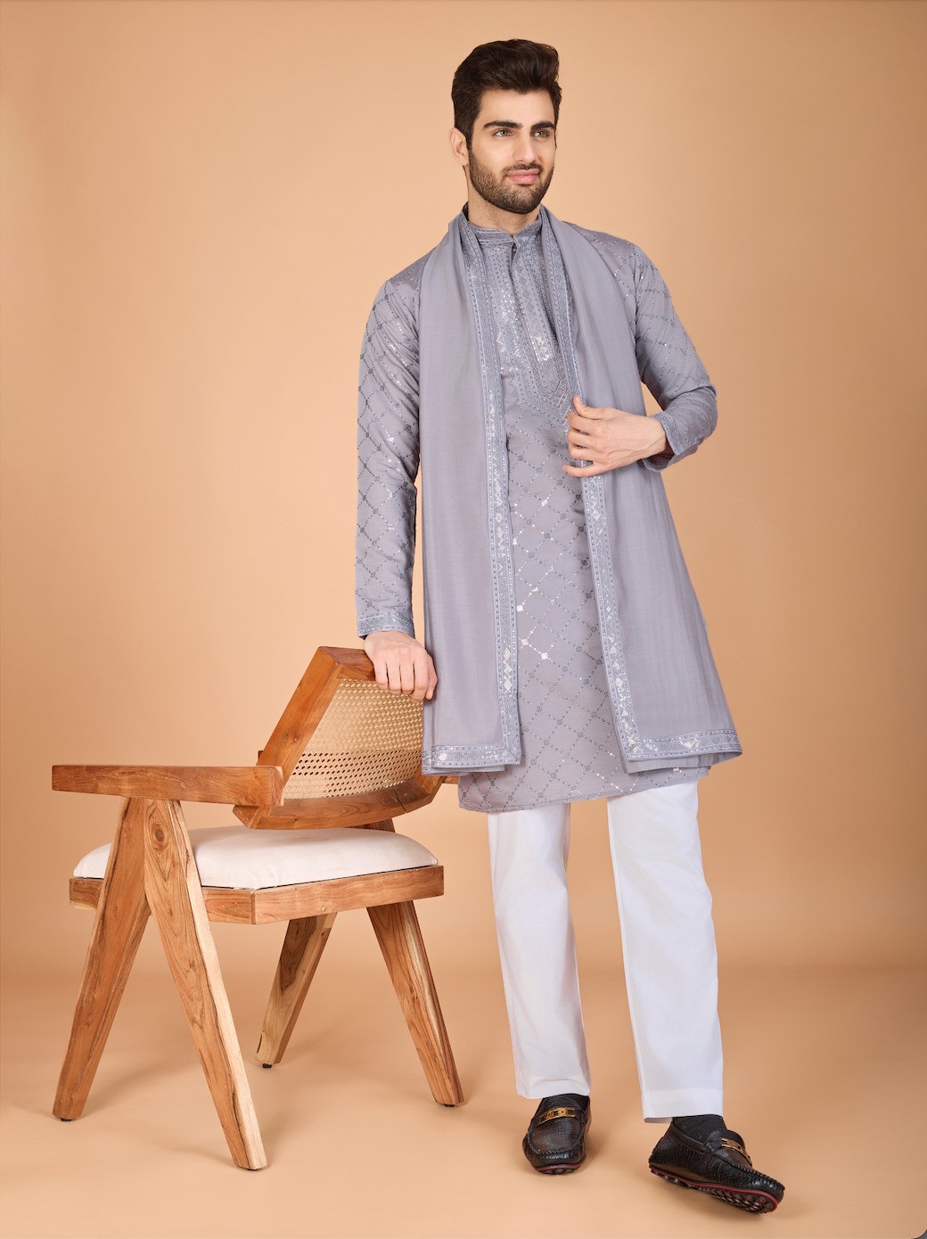 Matrut | Elysian Grey Kurta Set
