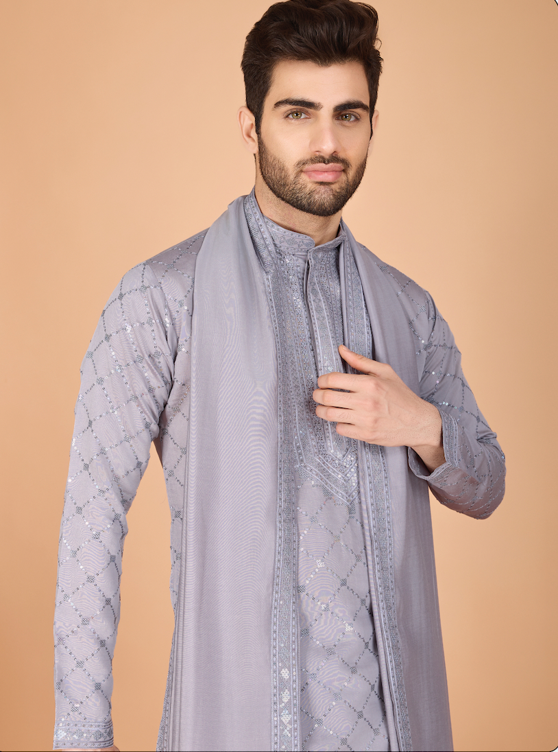 Matrut | Elysian Grey Kurta Set