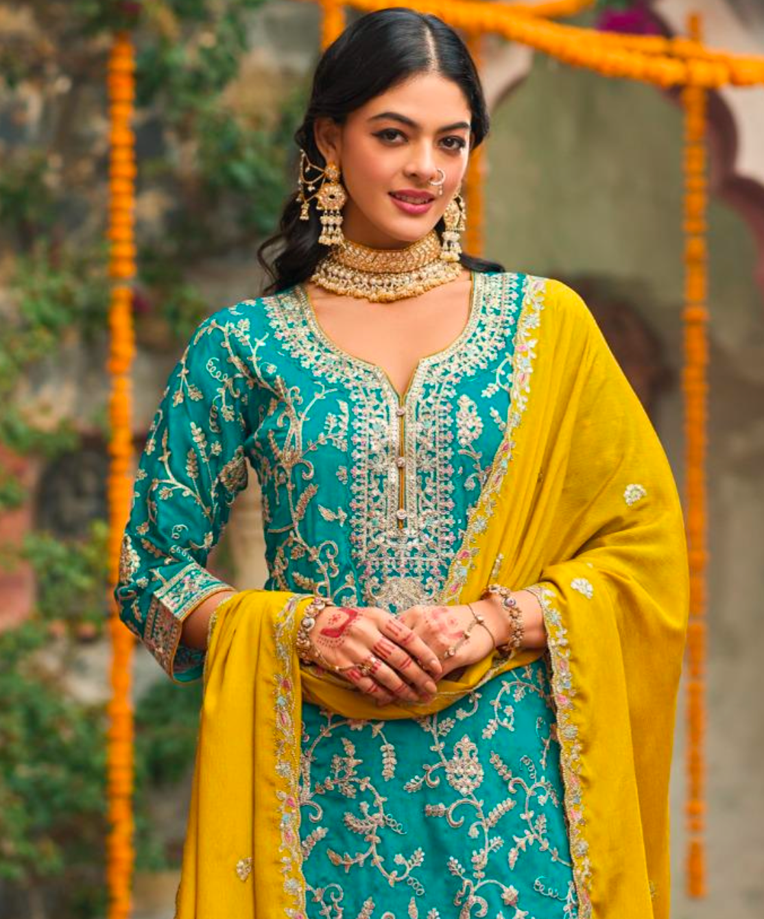 Matrut | Sangit Blue Straight Suit