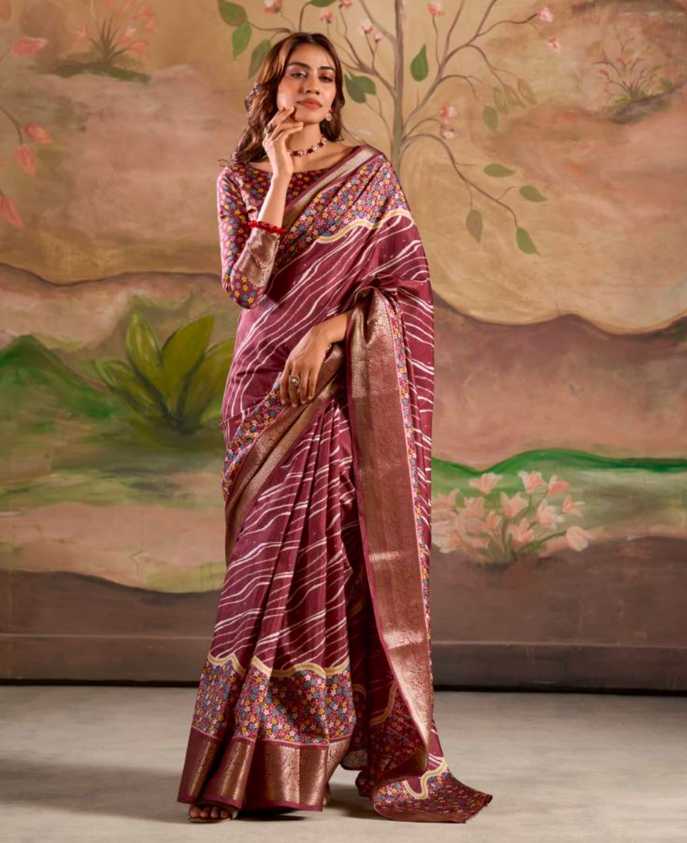 Matrut | Hazel Hues Maroon Saree
